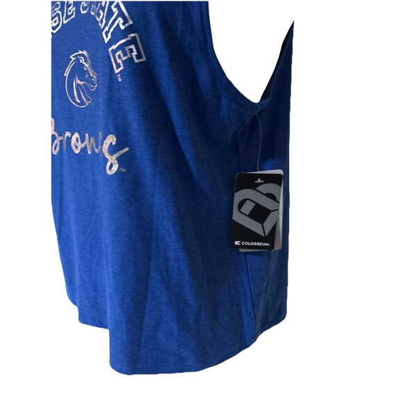NEW Boise State BSU Broncos Colosseum Cutout Shimmer Tank Top Shirt Women's M - Picture 4 of 8